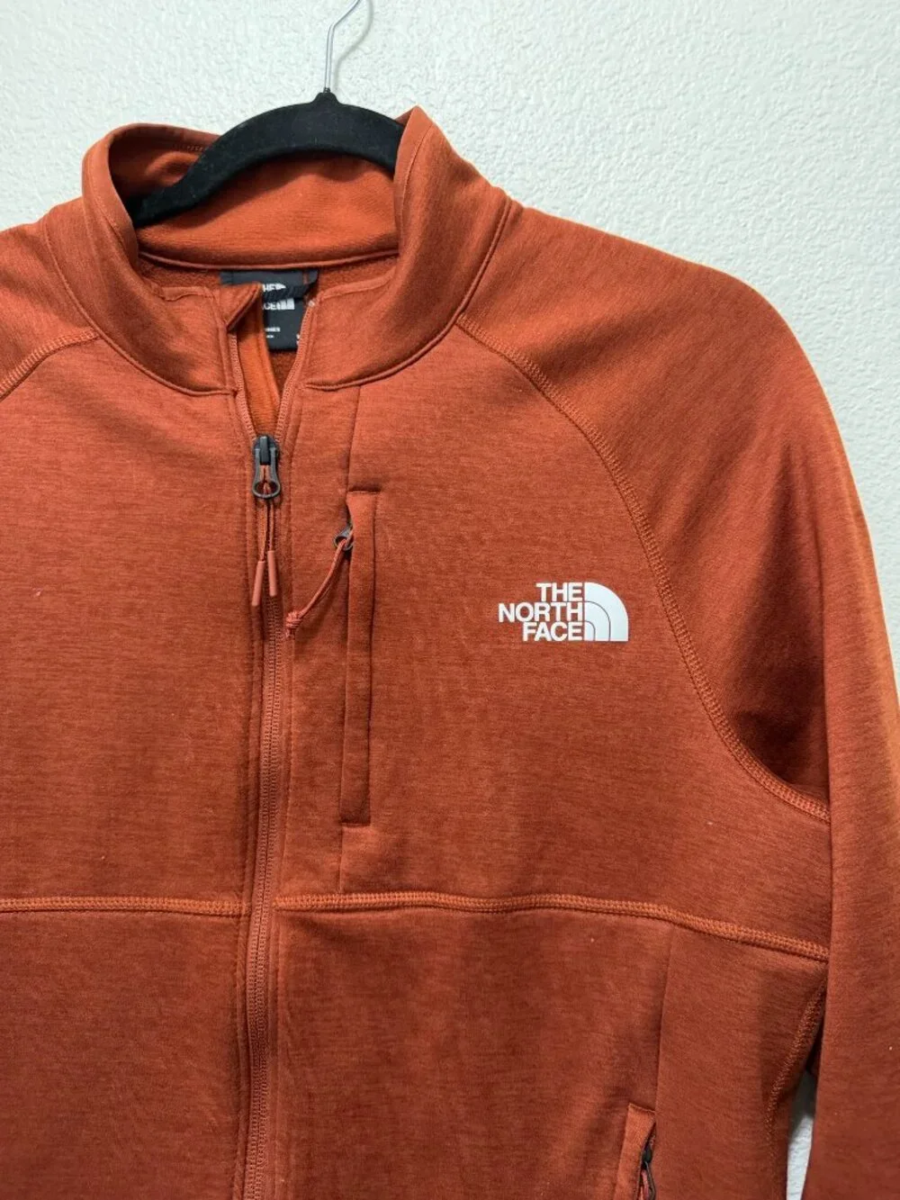 The North Face men's Canyonlands burnt orange full front zip jacket, size small